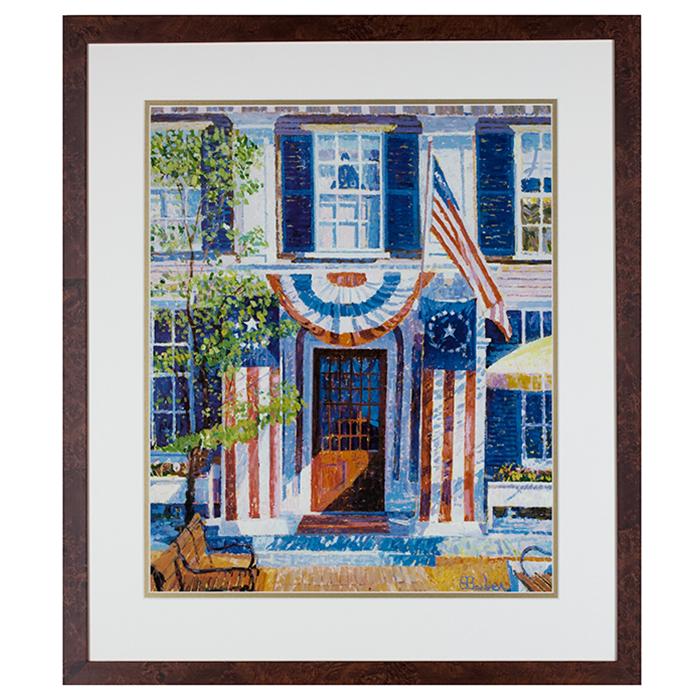 framed artwork of Front Door to House by S. Barber