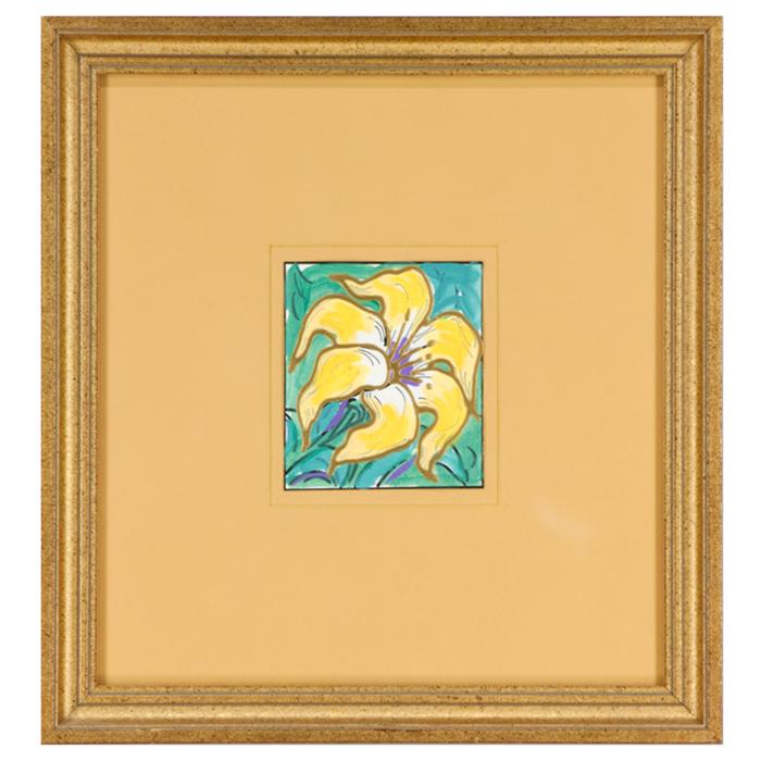 framed painting of a Yellow Flower