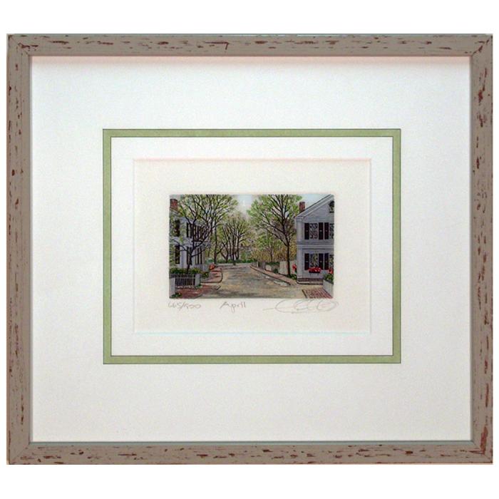 Framed artwork"April" by Caroll Collette