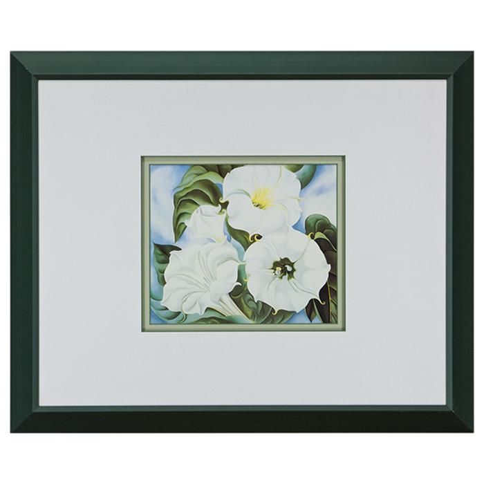 framed print of White flowers.