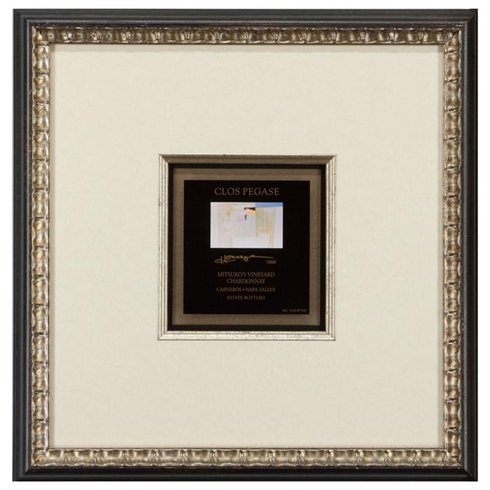 framed Mitsuko's Vineyard Chardonnay wine label