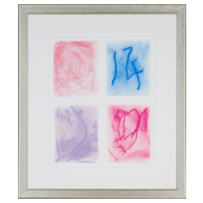 framed artwork Four Panel Abstract by Sue Mone