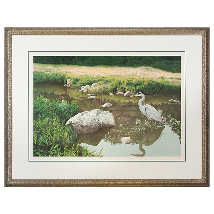 framed artwork "Morning on the Salt Pond" by Helen Rundell