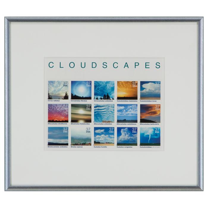 framed postage stamps "Cloudscapes"