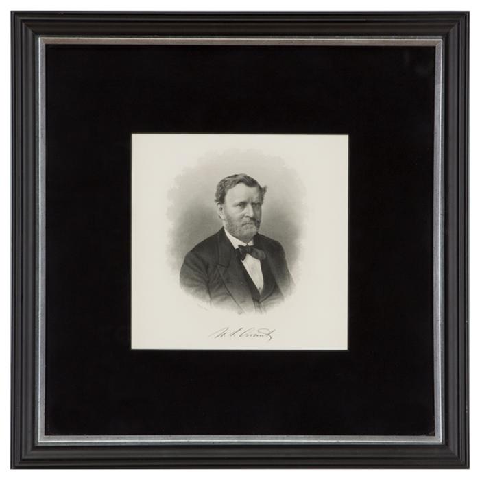 framed etching Portrait of Ulysses S. Grant